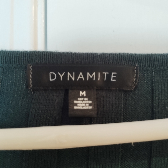 Long Sleeve Forest Green Dynamite Top M - Picture 3 of 3
